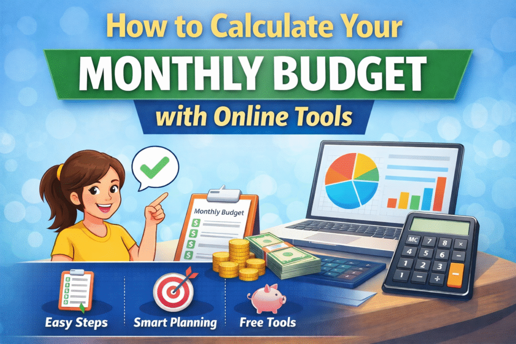 Monthly Budget with Online Tools